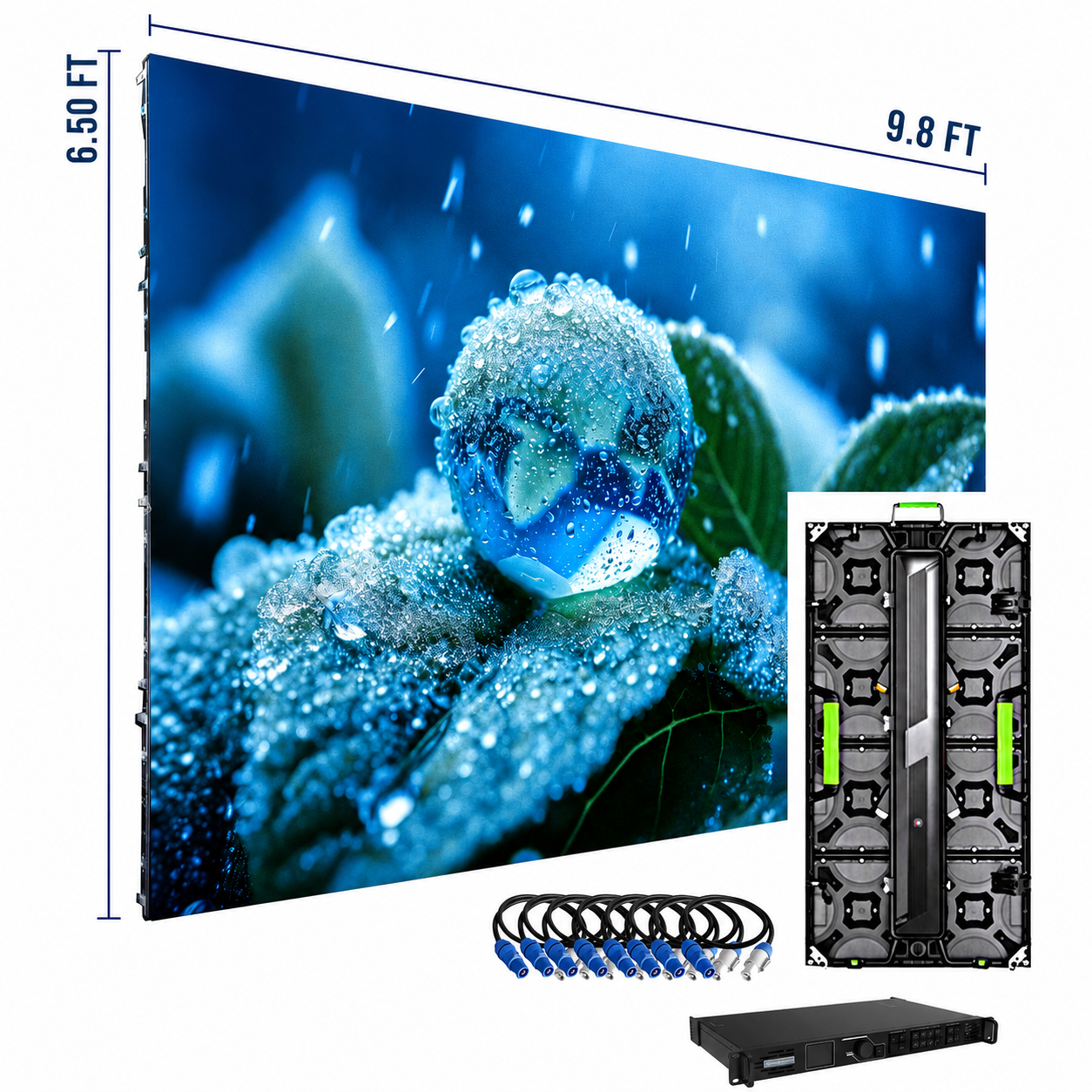 P3.9 9.8ft x 6.5ft LED Outdoor Video Wall