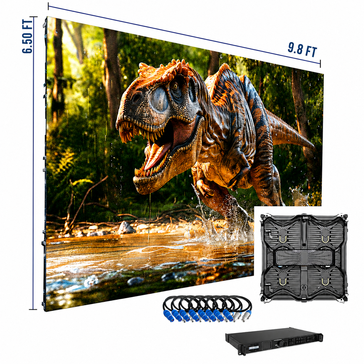 P2.976 9ft x 6.75ft LED Outdoor Video Wall