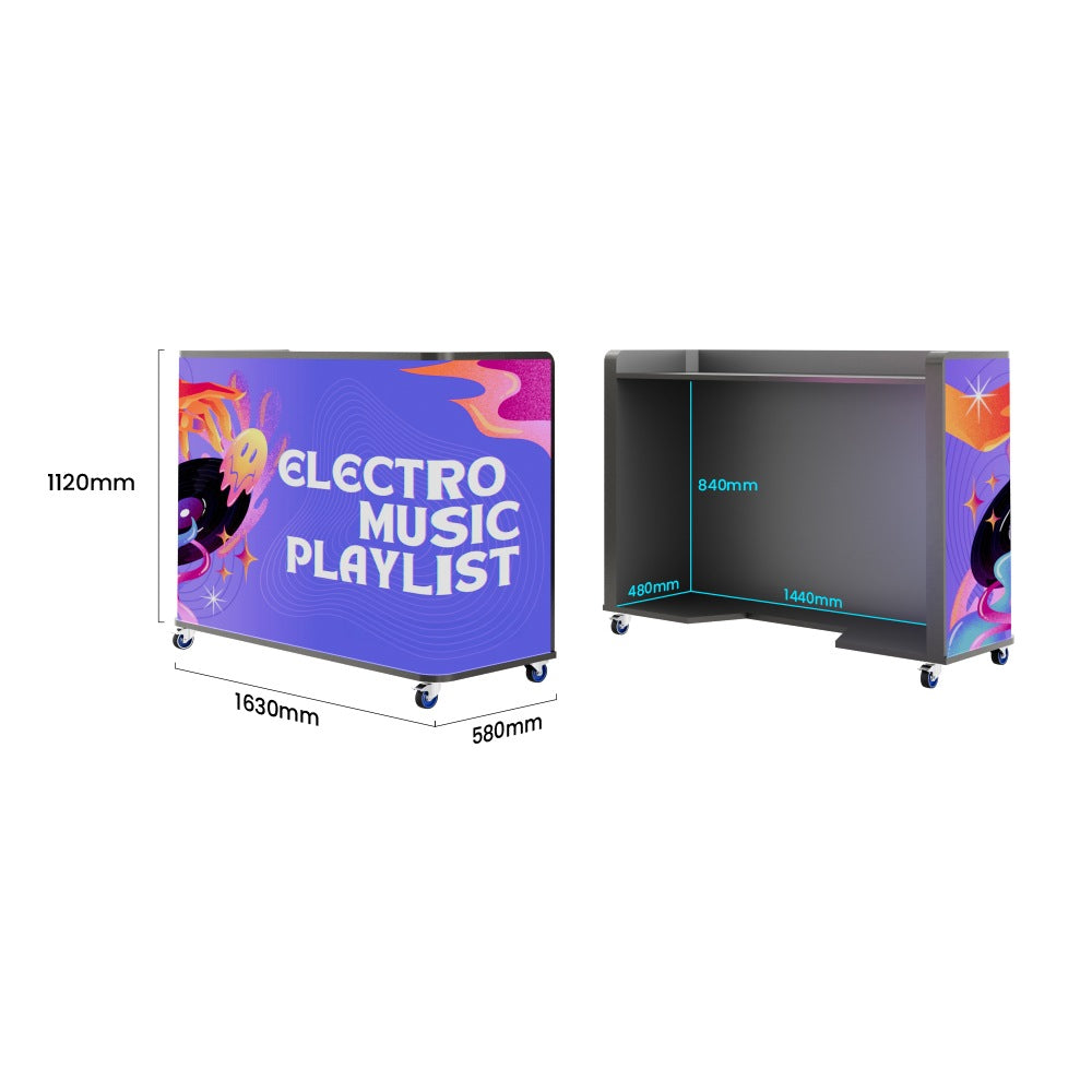 Curved 5ft Digital LED Screen DJ Booth Facade (PBX26)