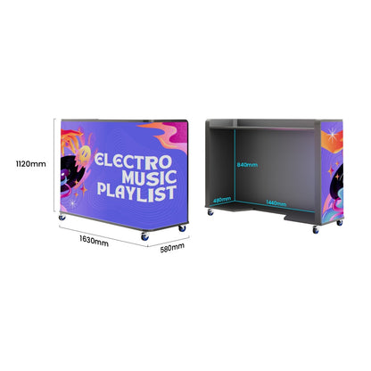 Curved 5ft Digital LED Screen DJ Booth Facade (PBX26)