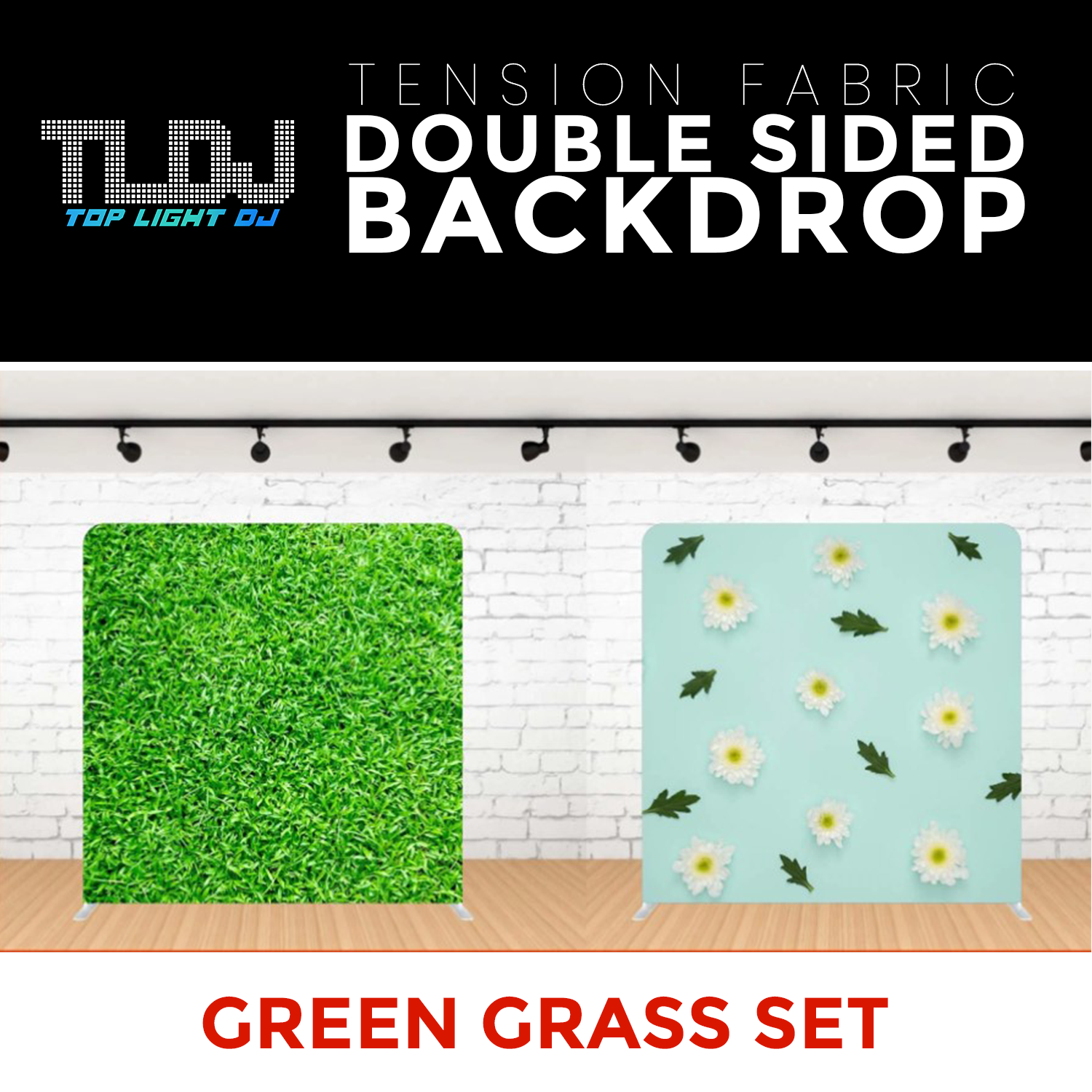 Green Grass Set - Double Sided Tension Fabric Photo Booth Backdrop