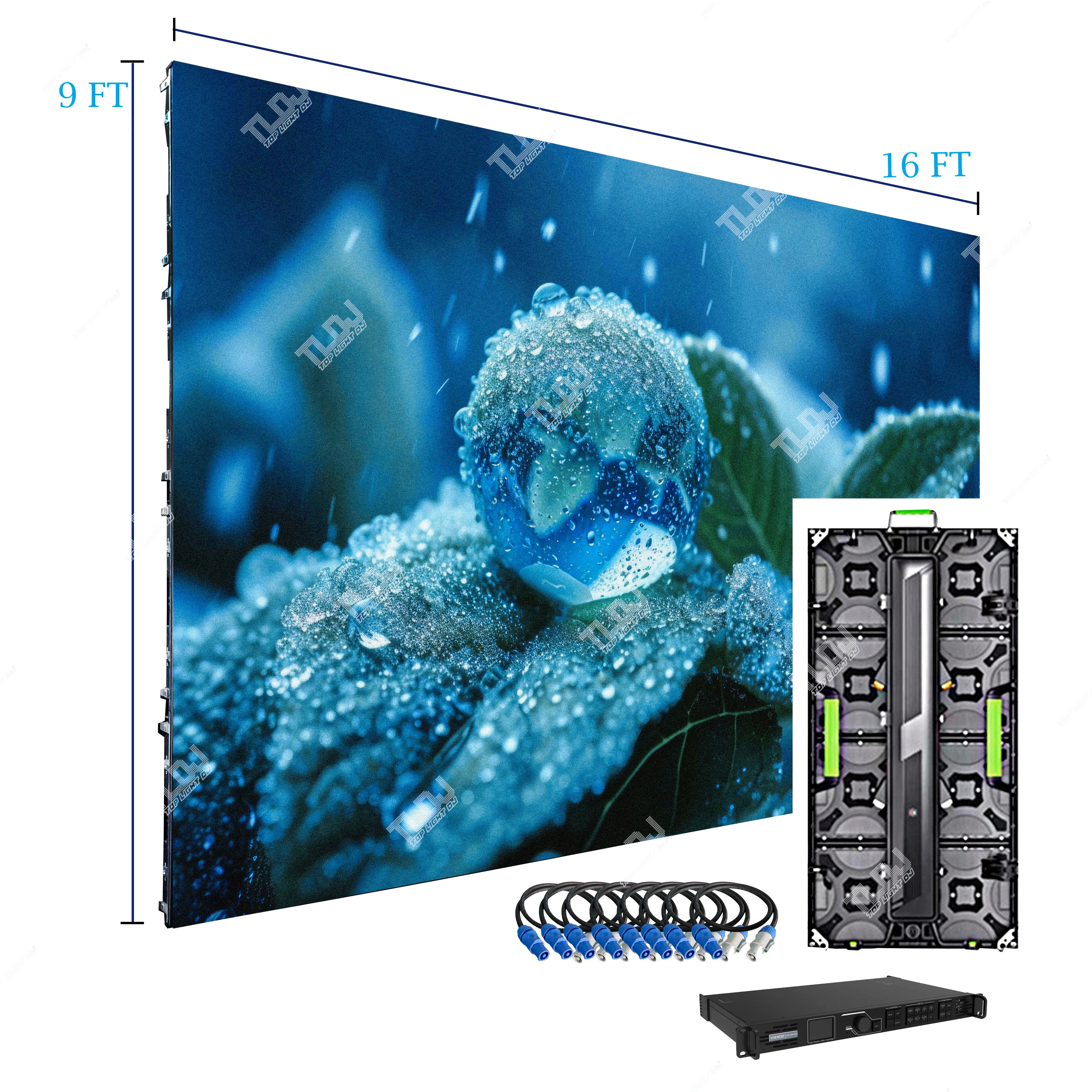 P2.6mm Indoor LED Video Wall – 16x9 ft | Ultra-Fine Pitch + Nova VX400-N