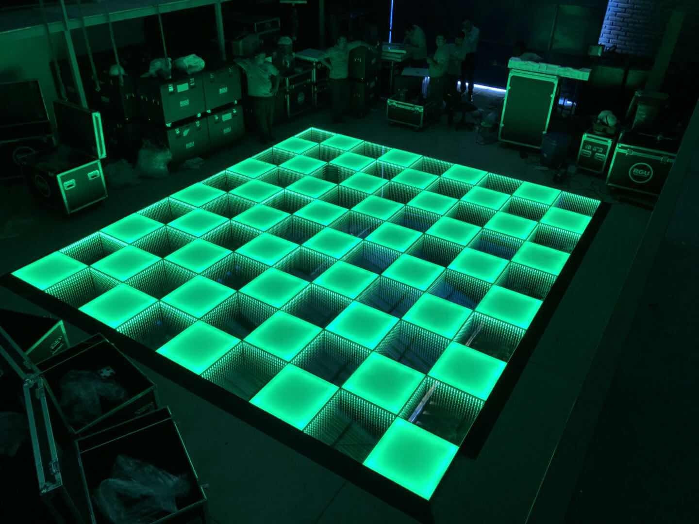 10x10ft 36 Panels 3D Infinity & Solid Top Light DJ Wireless LED Disco Dance Floor – Strong, Durable, and Water Resistant (Marquee Show 2024)