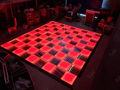20x20ft 144 Panels 3D Infinity & Solid Top Light DJ Wireless LED Disco Dance Floor – Strong, Durable, and Water Resistant