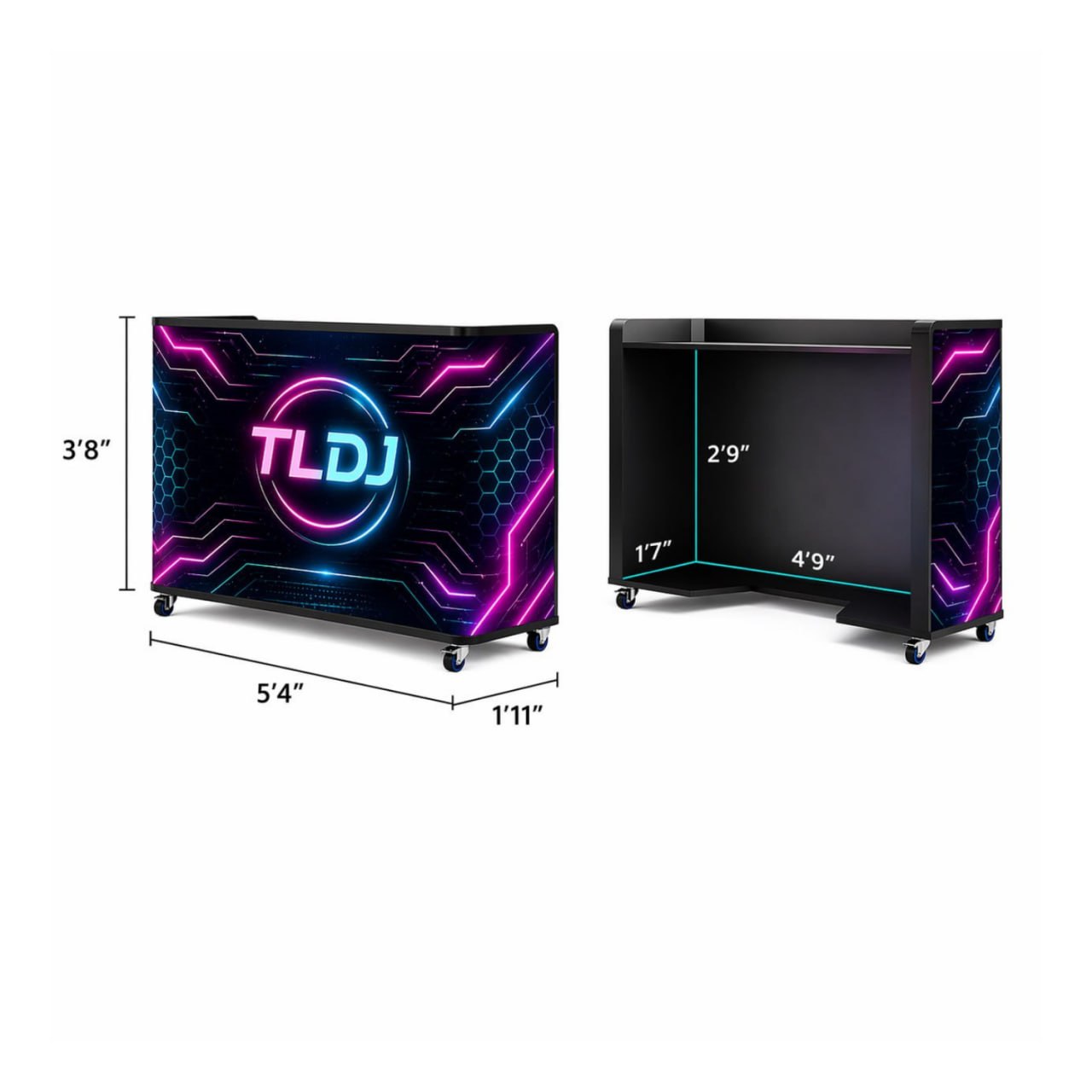 Curved 5ft Digital LED Screen DJ Booth Facade